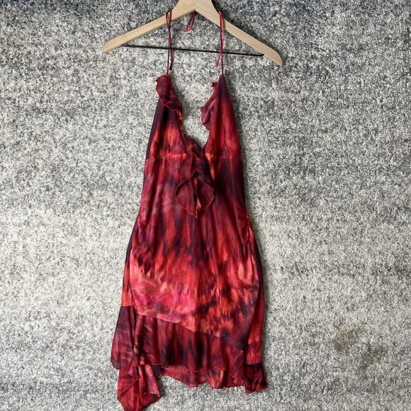I.AM.GIA Dresses & Skirts - I.AM.GIA Dress Womens‎ Large Red Vira Mini Burning Desert Ruffle Halter Mesh